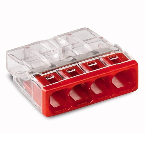 Клеммник WAGO 4 (одножильных) х 0,5-2,5 мм 24A Cu [уп. 100шт] 2273-204