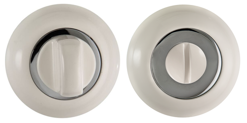 Завертка круг Пуэрто INBK AL 08 MSW/CP, цвет супер белый матовый/хром к ручкам 519-08 MSW/CP, INAL 551-08 MSW/CP, INAL 550-08 MSW/CP, INAL 518-08 MSW/CP (гарантия - 12 месяцев)