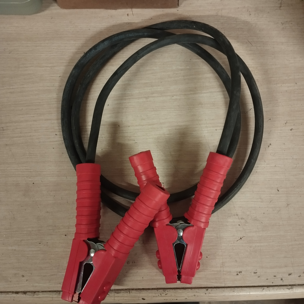 Гибкий проводник 16мм2, L-3 м., красный, 2 крокодила, VSTMSK