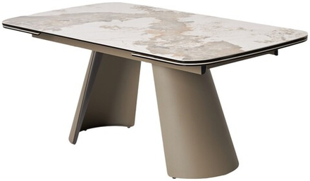 Стол STEFAN 180 GLOSS LUXURY PANDORA керамика, стекло/ каркас латте, ®DISAUR