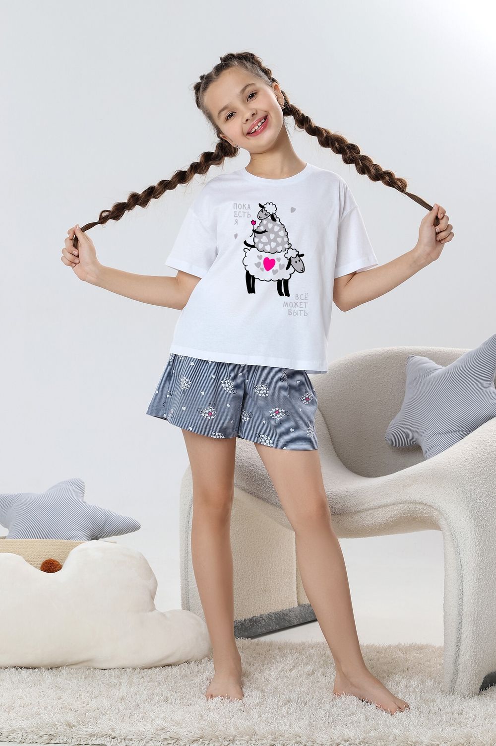 Костюм для девочки Долли-2 Виотекс БЕЛЫЙ