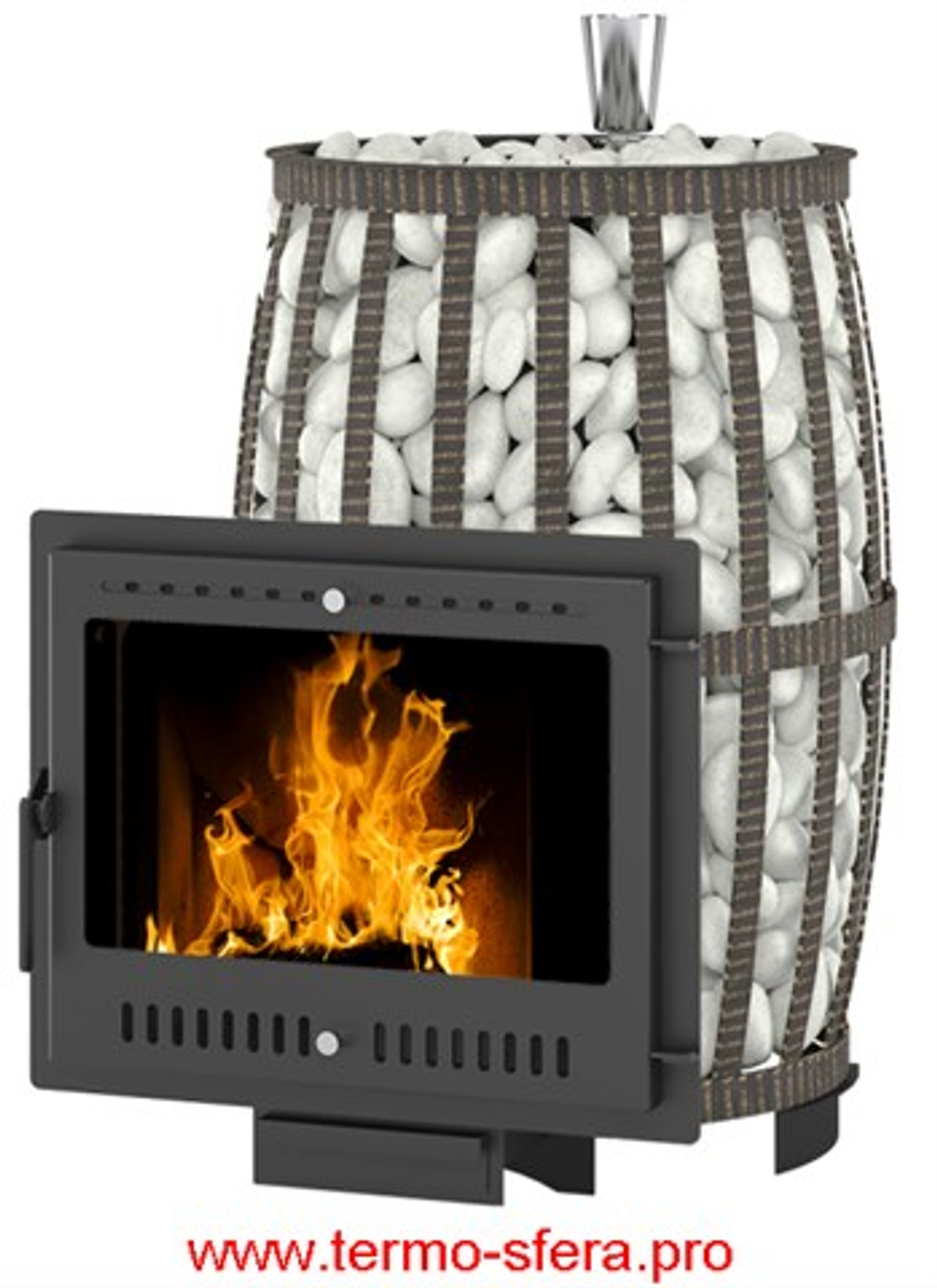 Печь ВЕЗУВИЙ Легенда Русский пар Ковка 24 Панорама "М"