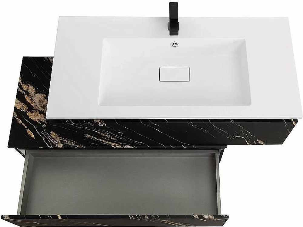 Тумба с раковиной Cezares Slider 100 SLIDER-1000-1C-SO-NF черный фьюжн
