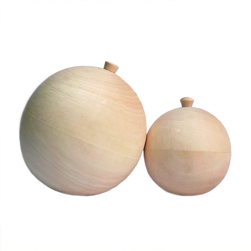 Шар 90мм елочный, деревянная заготовка