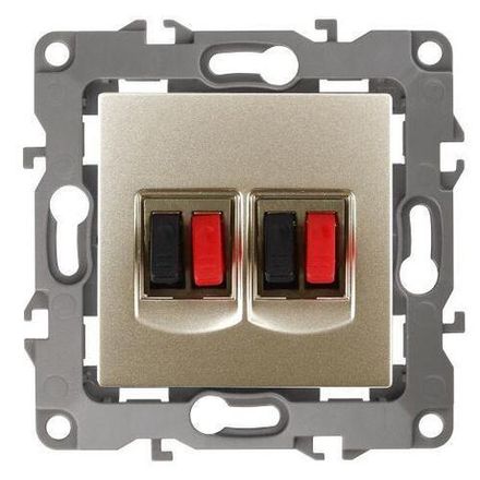 Розетка аудио 2мод. 12-3112-04 шампань ЭРА Б0027464