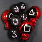 Шар (12''/30 см) Кальмаргейм, Игра в креветку, Черный, пастель, 2 ст 25 шт.