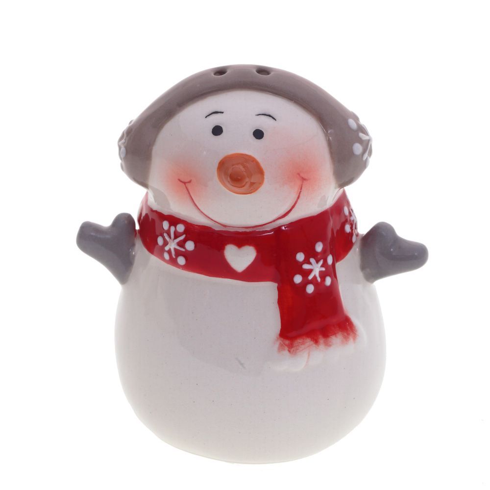 GAEM Набор: солонка и перечница "Снеговик меломан", L6,5 W5 H7,5 см