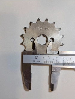 Звезда ведущая для питбайка, мопеда (428-16Т) 17мм сталь