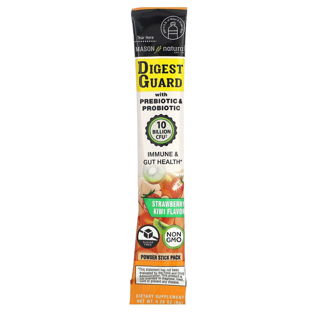 Mason Natural, Digest Guard, клубника и киви, 14 пакетиков в стиках по 8 г (0,28 унции)