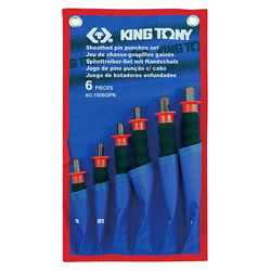 Набор выколоток с протектором, чехол из теторона, 6 предметов KING TONY 1006GPN