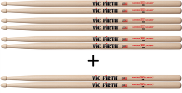 Барабанные палочки орех VIC FIRTH 5B 3+1