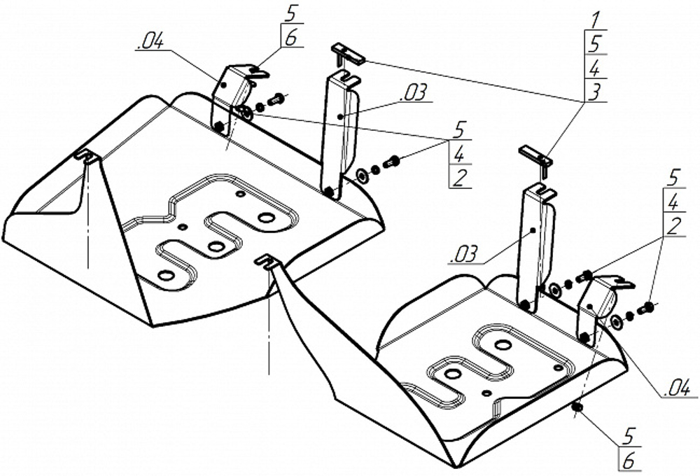 Защита абсорбера, топл. бака. 2 мм, Сталь для KGM Torres 2023-н.в., Motodor.72802