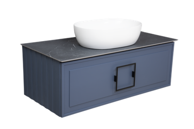 Тумба под раковину La Fenice Cubo Blu Grigio синяя 100 FNC-01-CUB-BG-100