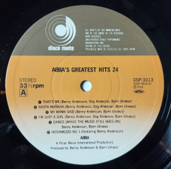 Винтажная виниловая пластинка LP ABBA АББА Greatest Hits 24 (Japan 1977) (No Obi) Waterloo