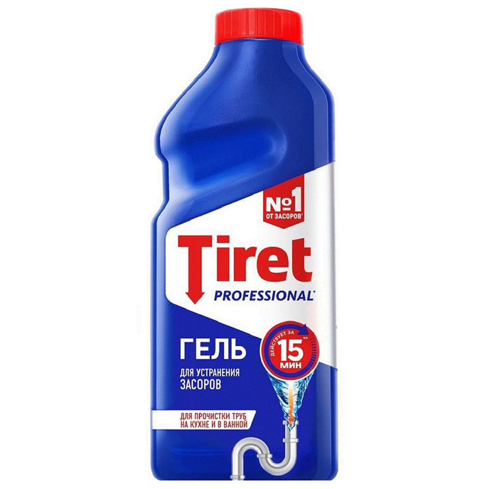 Гель для прочистки канализационных труб Tiret Professional 500 мл