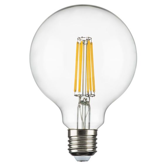 Лампа светодиодная филаментная Lightstar E27 8W 4000K прозрачная 933004