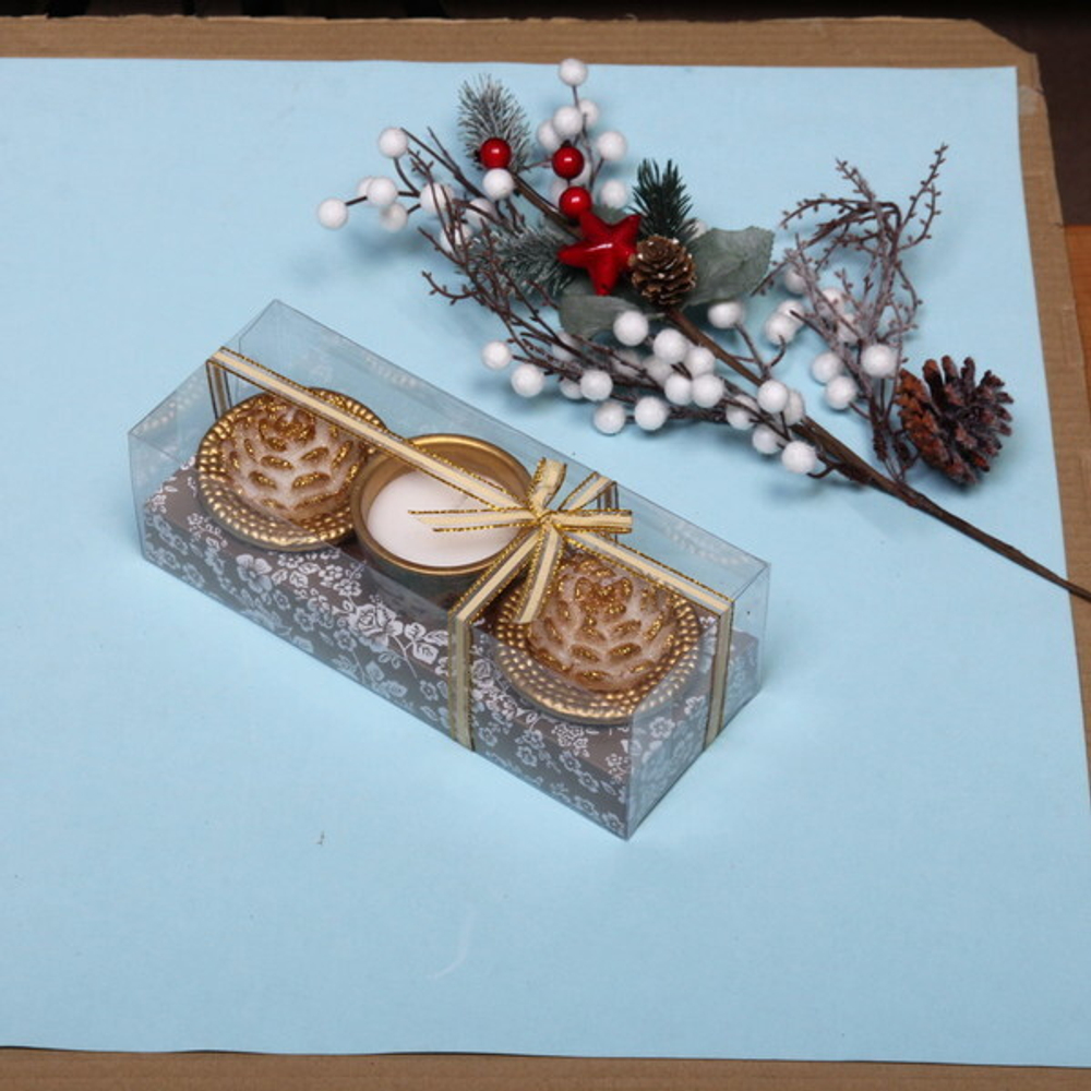 Свечи новогодние «Желание» 22x8.3x7 см, золото