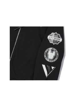 Худи на молнии с капюшоном с логотипом ladok на рукаве