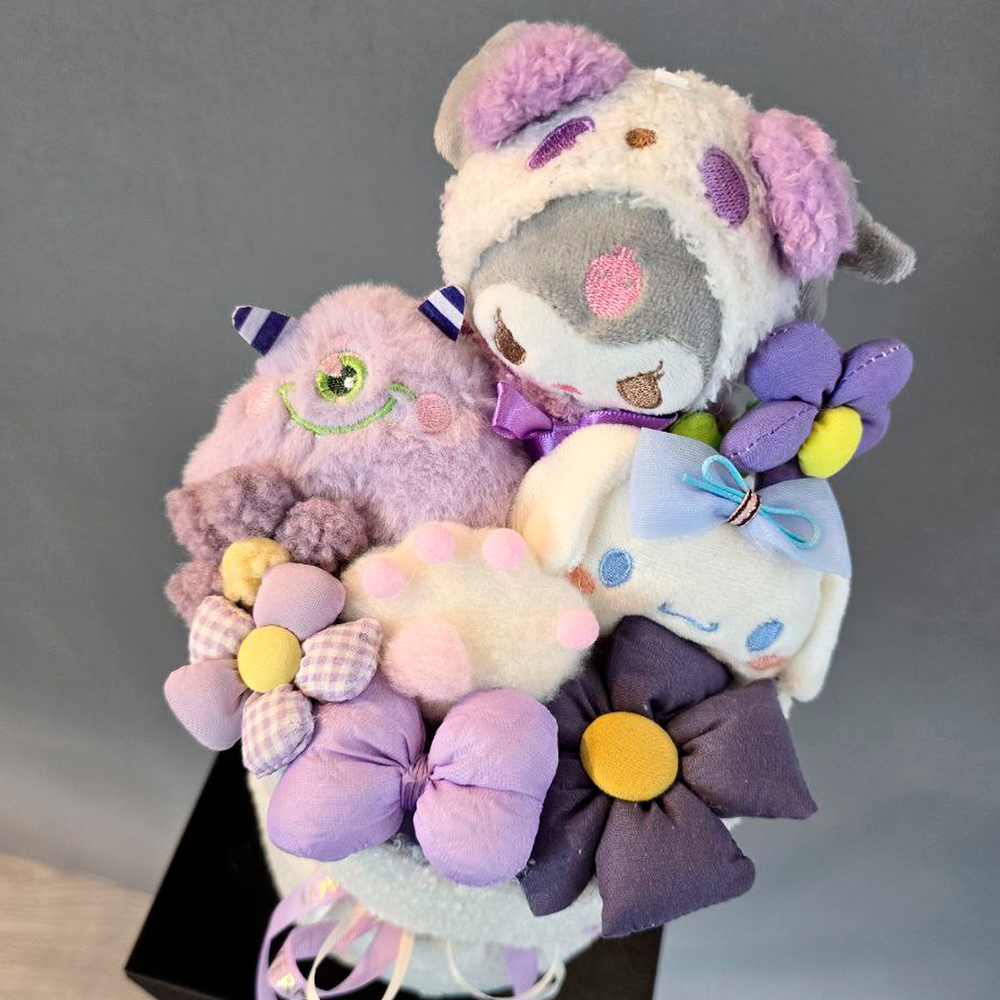 Детский букет "Милана" бело-фиолетовый