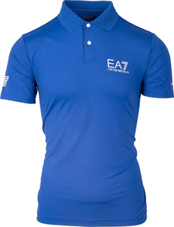Теннисное поло EA7 Man Jersey Polo Shirt - Blue