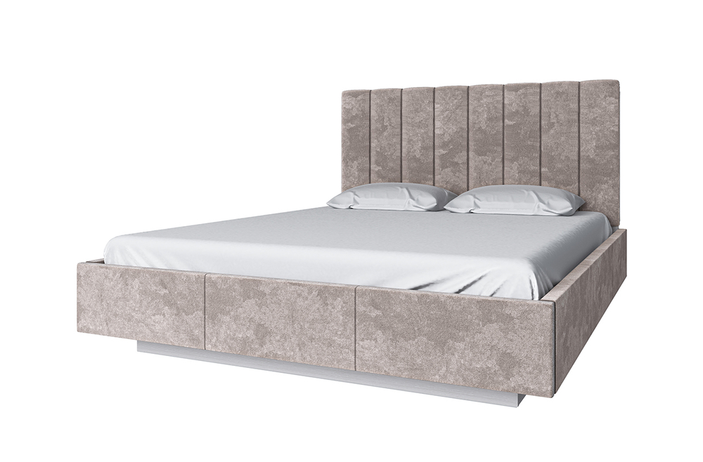 Кровать 160М с подъемником, OLIVIA,цвет вудлайн крем/дуб анкона