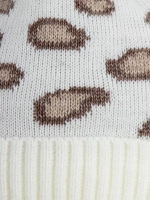 Шапка зимняя для девочки со снудом, леопардовая