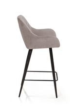 Стул полубарный Robert, бархат пепельно-бежевый 25