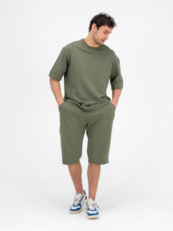 Костюм хлопковый с шортами. Хаки