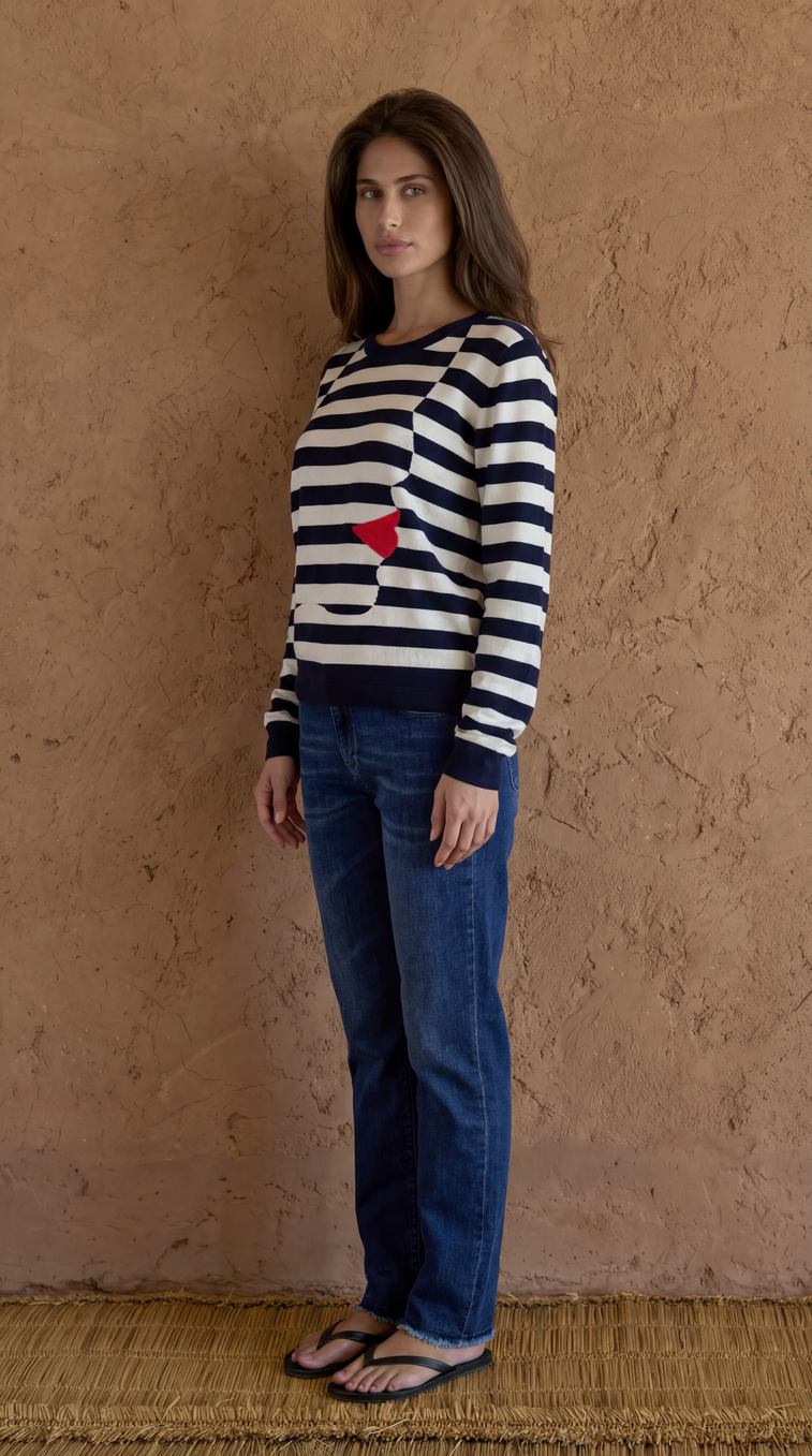 Джемпер LeoUgo в полоску