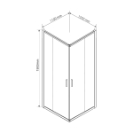 Душевой уголок Garda VSS-1G1112CLBN, 1200*1100, брашированный никель, стекло прозрачное