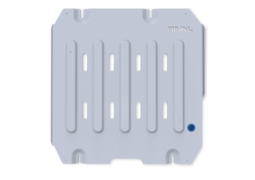 Защита КПП Rival для Great Wall Poer King Kong МКПП 4WD 2023-н.в./Haval H5 III поколение АКПП 4WD 2024-н.в., рынок РФ, алюминий 6 мм, с крепежом, штампованная, 333.2028.1.6