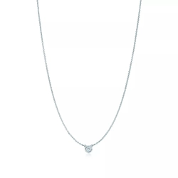 Подвеска из серебра с бриллиантом, Tiffany💠 0.07 карат, В наличии