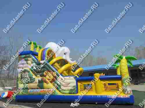 Коммерческий надувной батут "Африканский слоник"