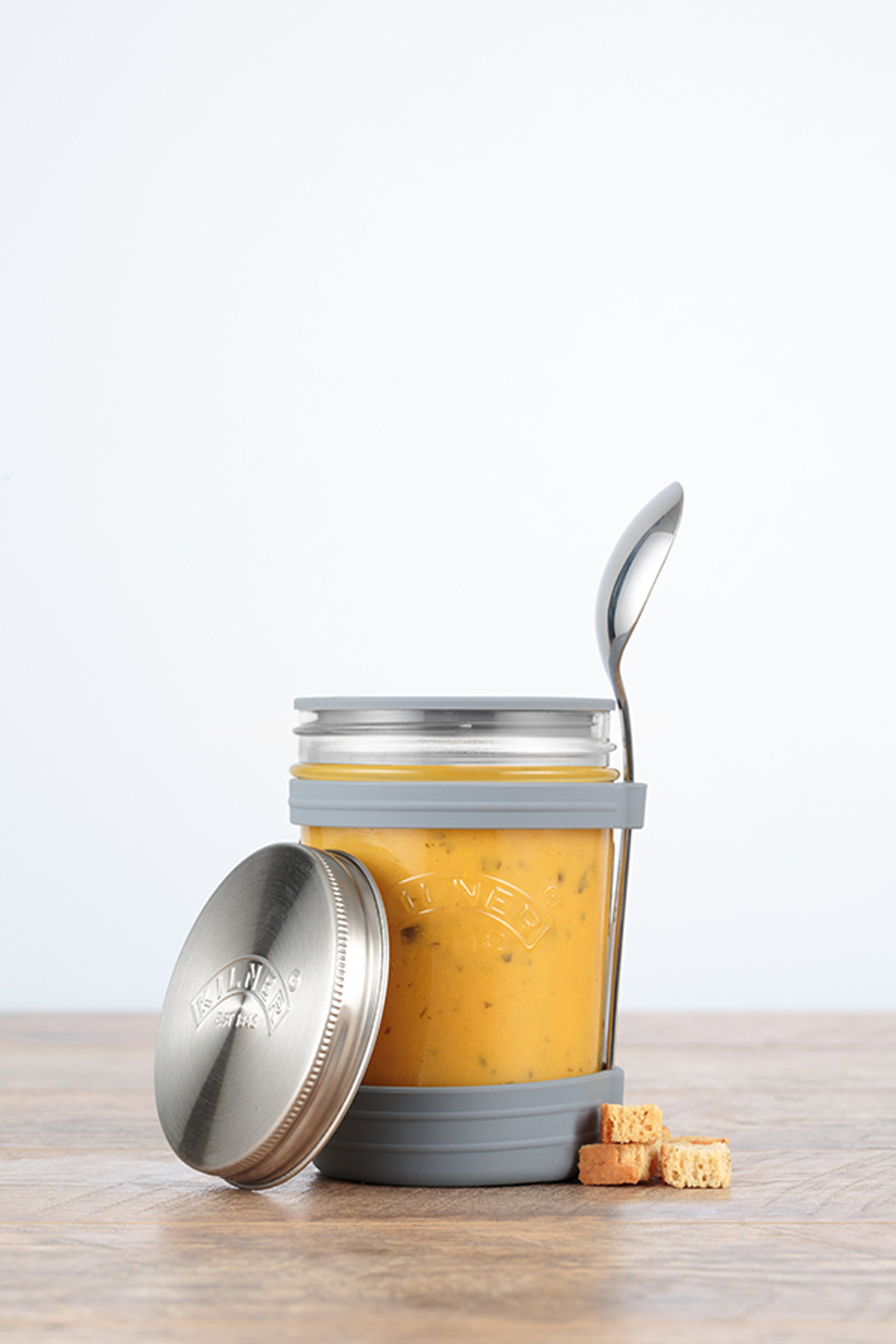 Набор из банки и ложки для супа 350 мл