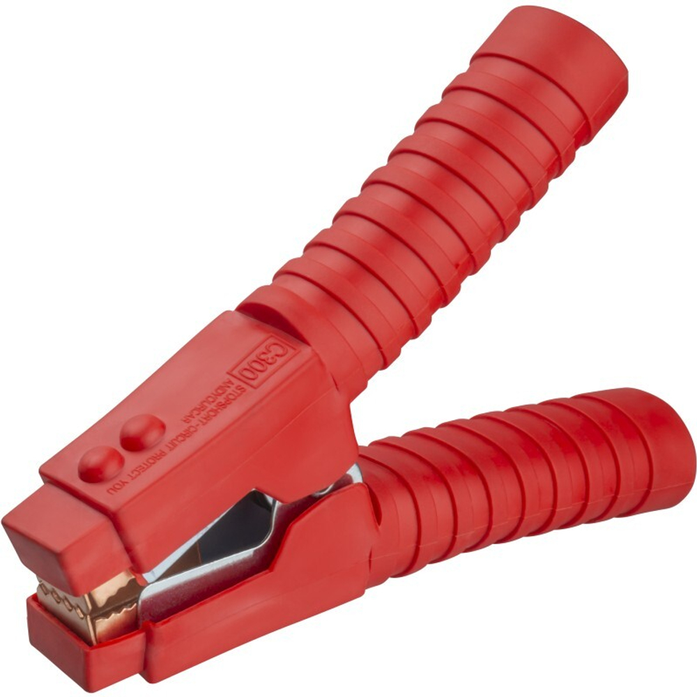 Зажим крокодил, красный, 500А