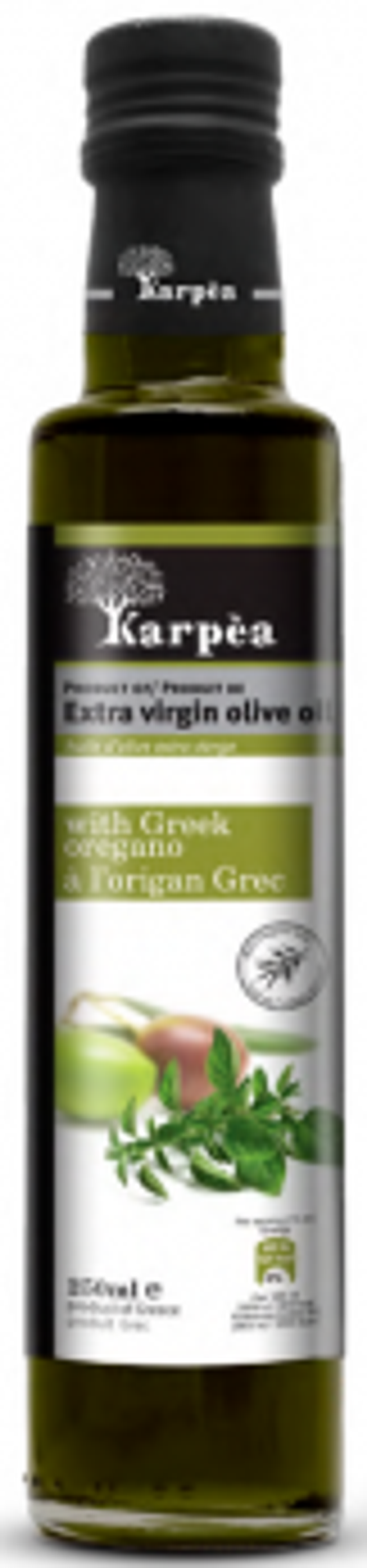 Оливковое масло Karpea Extra Virgin с орегано 0.25 л, Греция