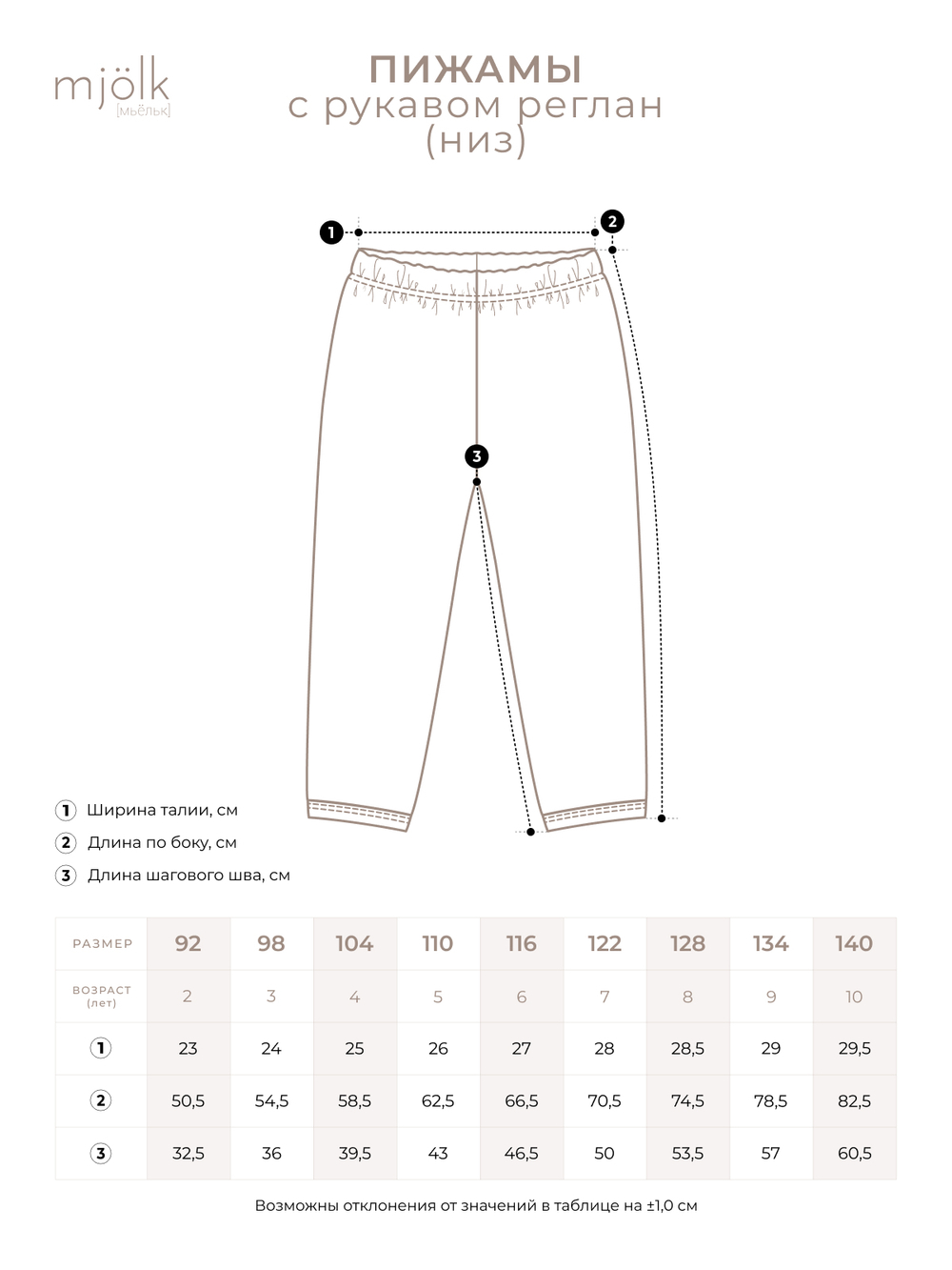 Пижама с длинным рукавом Mjölk Birch Trees, уценка