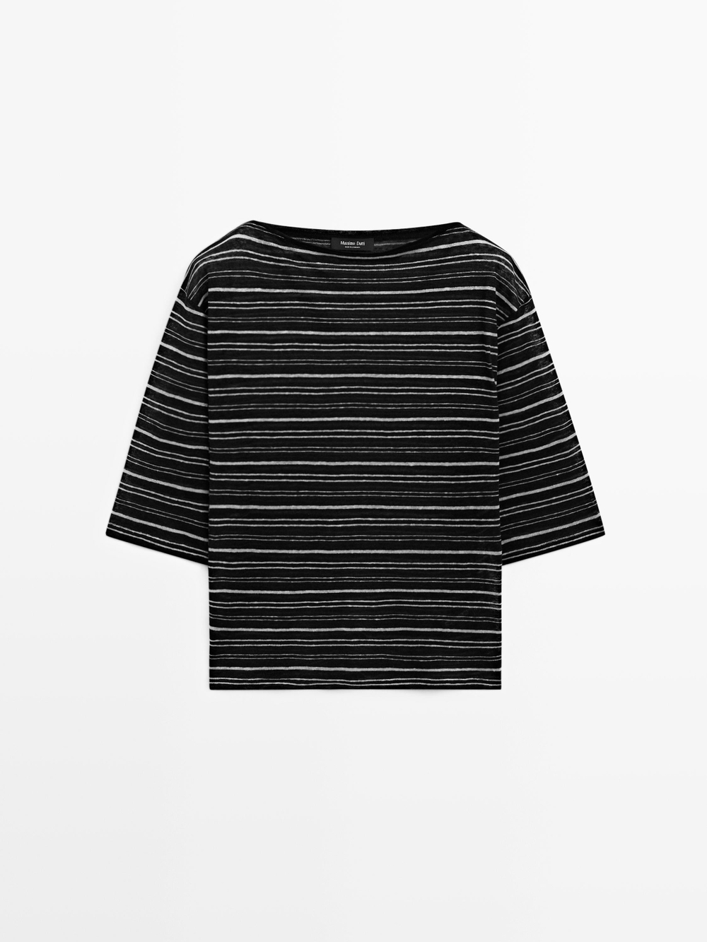 Massimo Dutti Трикотажная футболка, черный