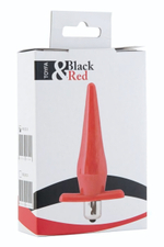 Красная водонепроницаемая вибровтулка Black&Red - 12,7 см. (Цвет: красный)