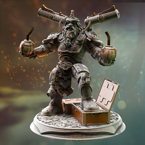 Дворф Дуэргар Изобретатель Алхимик миниатюра для dnd, днд, pathfinder, фентези, Настольная игра, НРИ, Варгейм, РПГ
