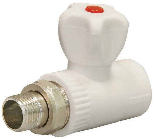 Кран радиаторный прямой 25х3/4 белый