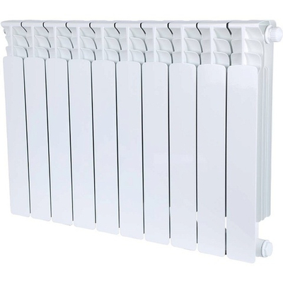 Радиатор биметаллический STOUT Space 500 - 10 секций (подключение нижнее правое, цвет белый)