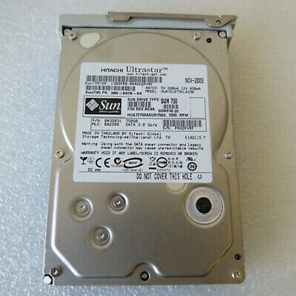 Жесткий диск Hitachi SUN 750GB SATA 7.2k Hard Disk Drive 540-7556-03