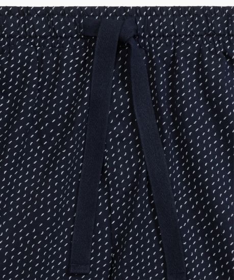 Пижама мужская с коротким рукавом и шортами Atlantic NMP-386, хлопок, голубой + темно-синий