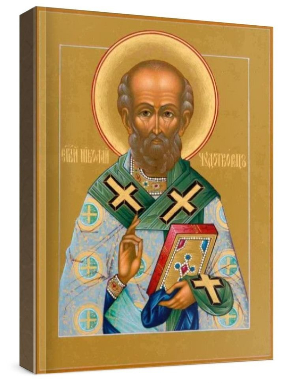 Николай Чудотворец (рукописная икона)