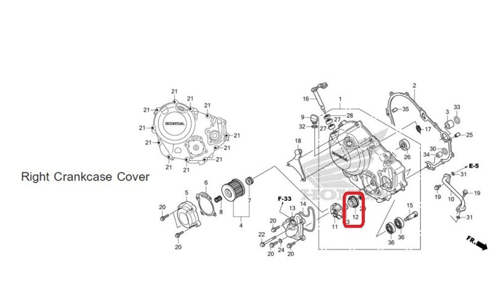 19217-P72-013. SEAL, MECHANICAL (coolant seal)