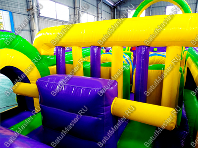 Надувной батут "Длинная полоса препятствий" 29*4*5 м