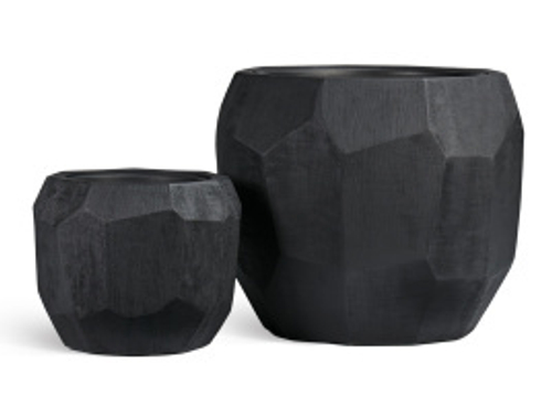 Кашпо TREEZ Effectory - Anthra - Design-многогранник - Антрацит