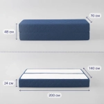 Бескаркасный диван-кровать (трансформер) BuyDream (синий)