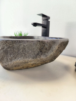 Раковина из речного камня RS-65972 45х34х15 из натурального камня